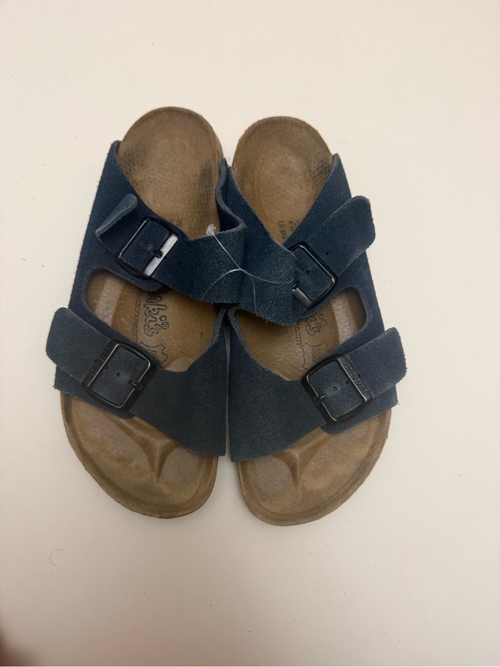 Women’s Double-Buckle Suede Birki’s by Birkenstock Slide Sandals - Navy